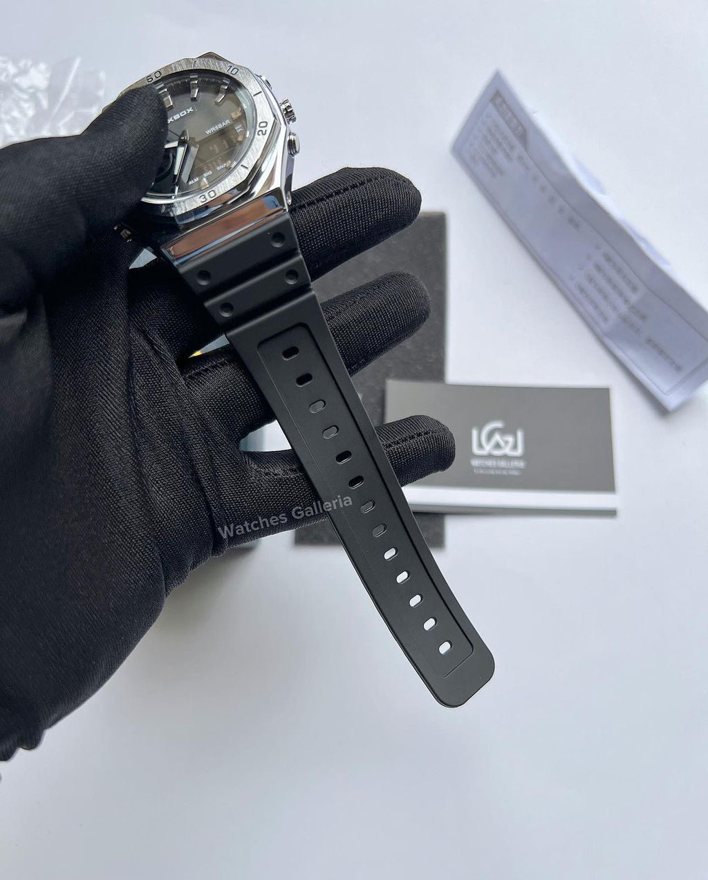 Foxbox Oak Dual Watch (Silver Black) FB0030