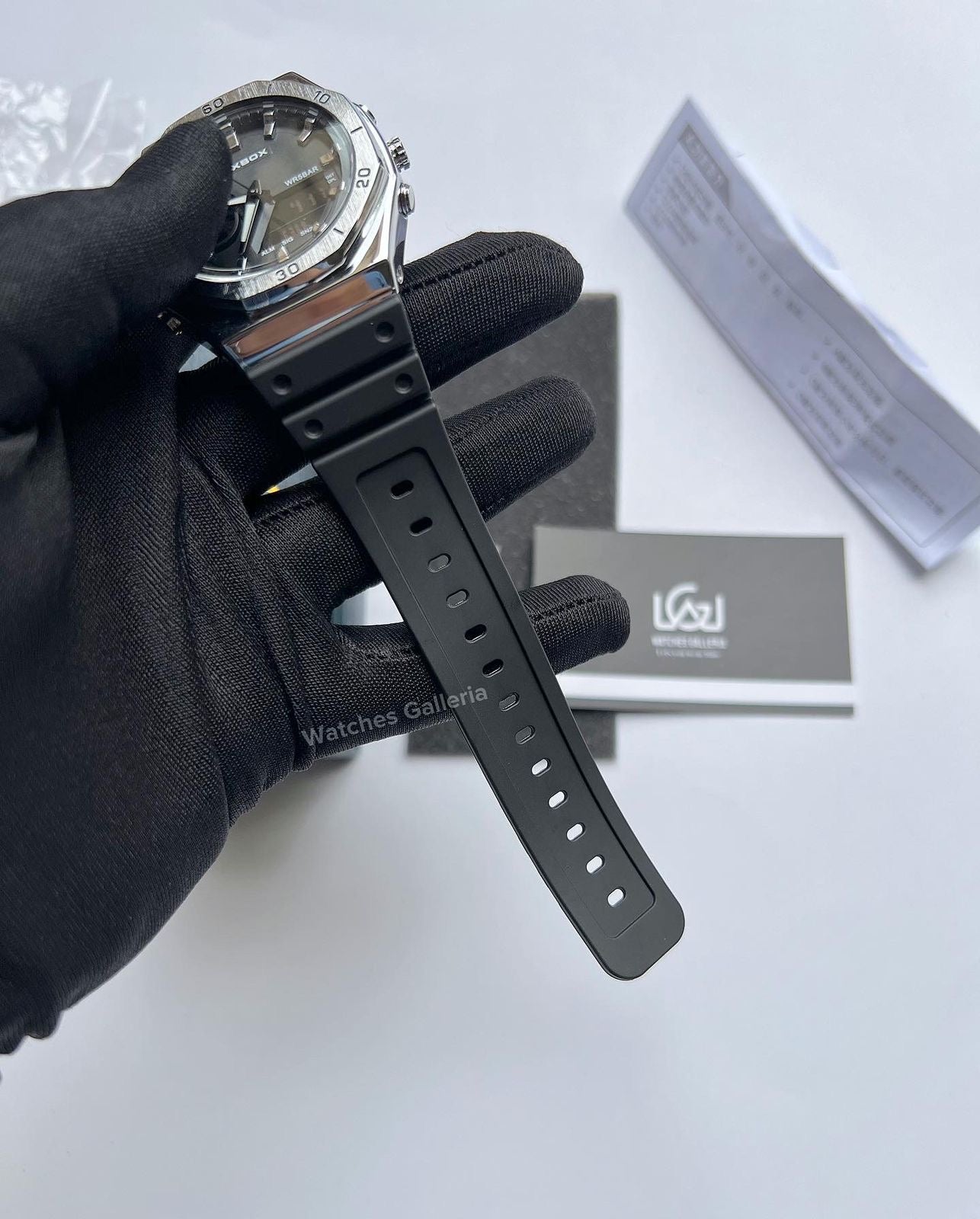 Foxbox Oak Dual Watch (Silver Black) FB0030