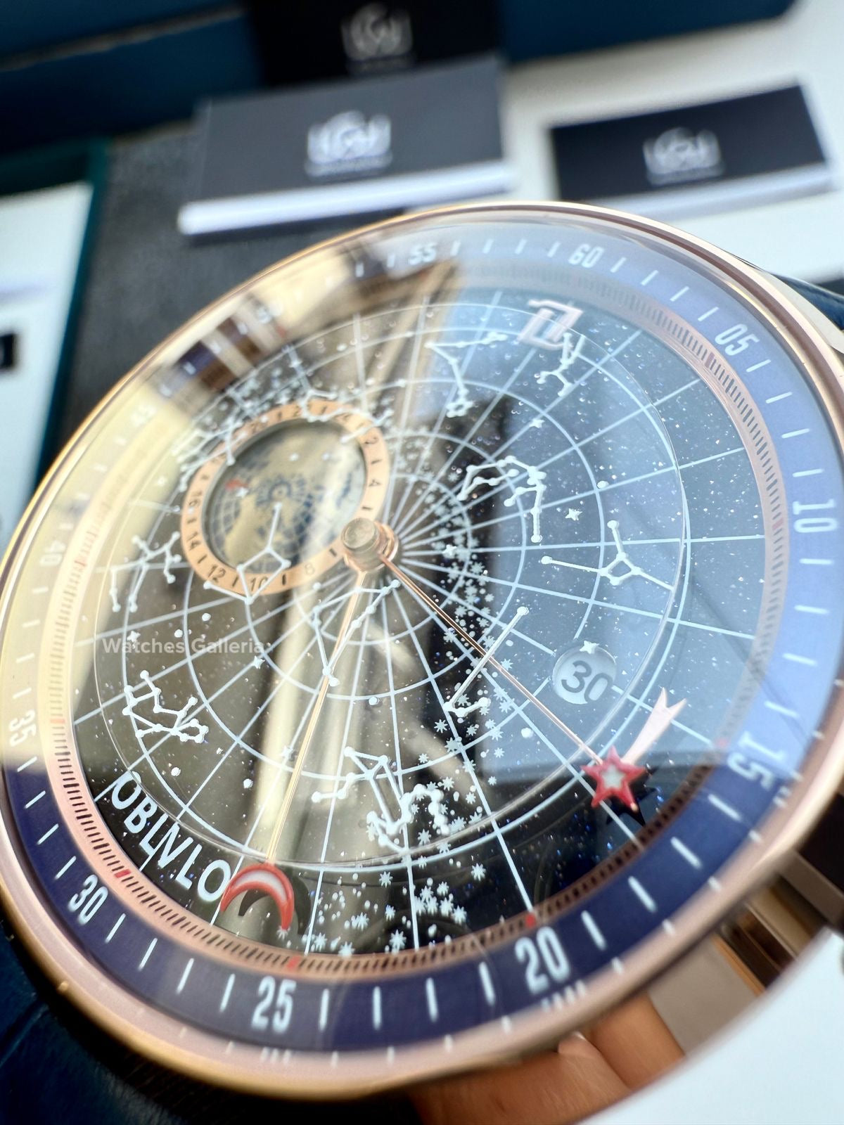 Oblvlo Grand Complications Calestial Autmatic (Blue Gold) oblvloGC Watches Galleria