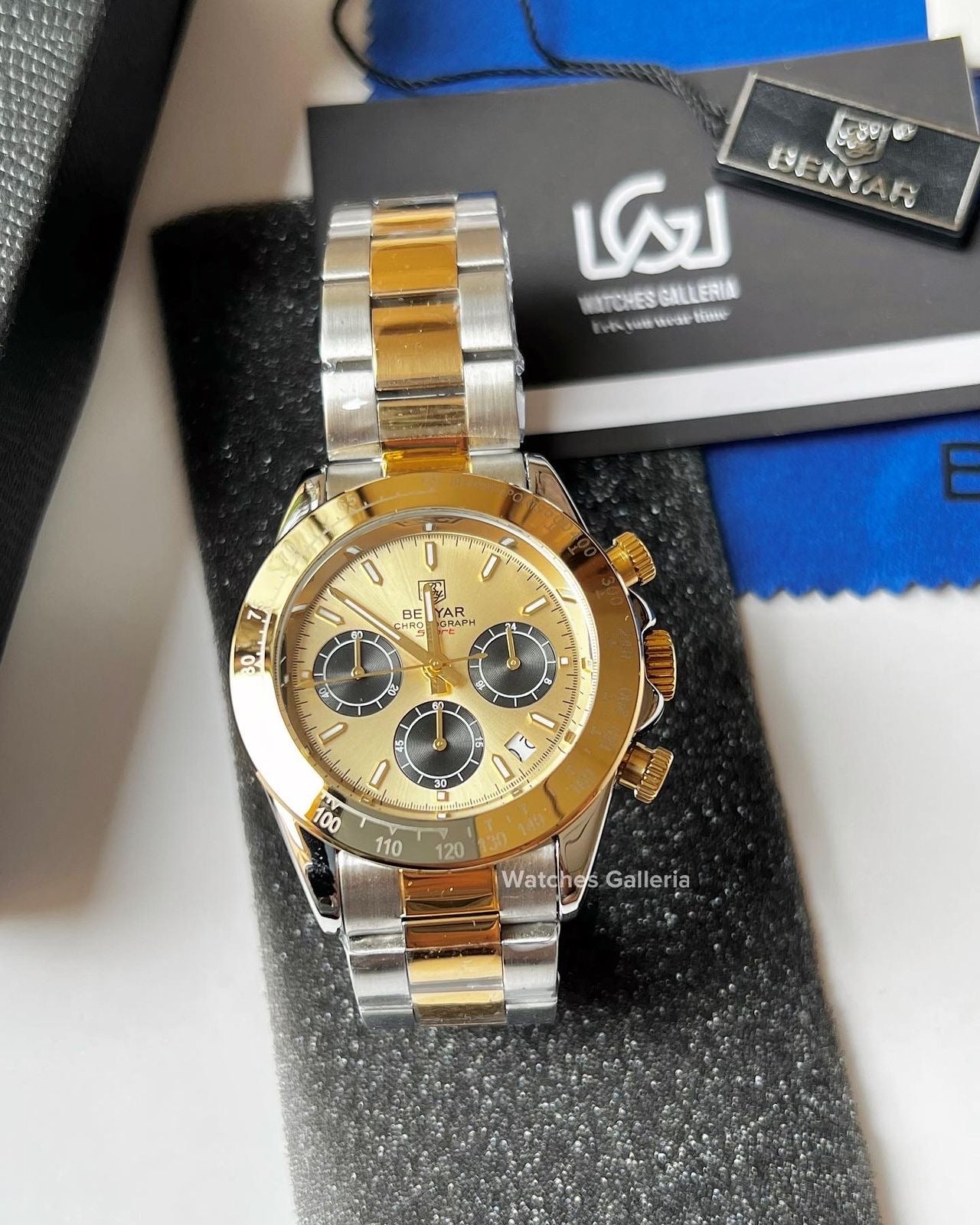 Benyar Daytona Chronograph Quartz (Two Tone) BY5169