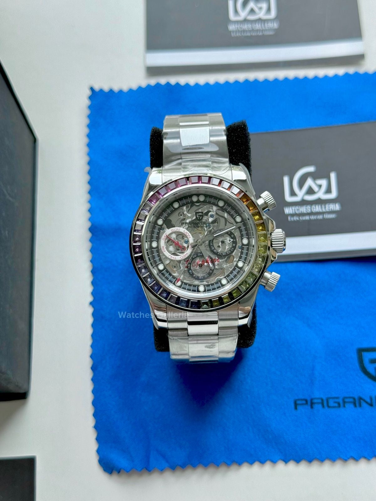 Pagani Design Rainbow Skeleton Automatic PD1653 (Silver) Pagani Design in Pakistan
