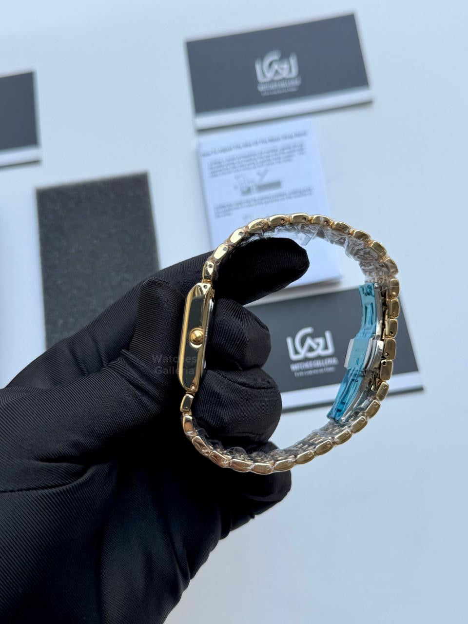 Lige 89156 Tank Women Watch Quartz (Gold/White) Lige Women Watch