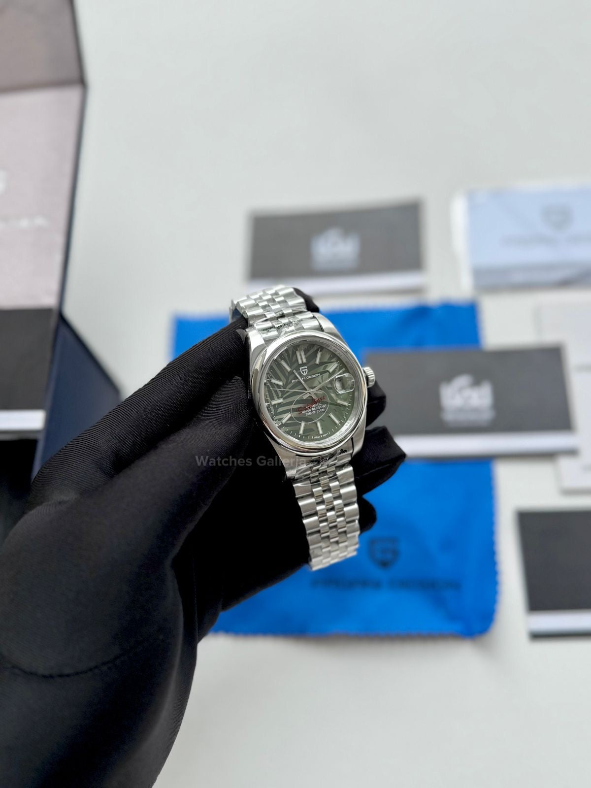 Pagani Design Oyster Perpetual Jubilee Automatic PD1715 Palm Dial (Green) Pagani Design in Pakistan