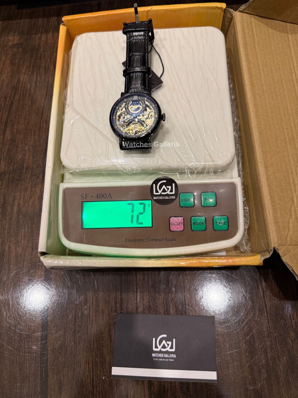 Onola Moonphase Flywheel Skeleton Watch Automatic (Black) ON6836 Watches Galleria