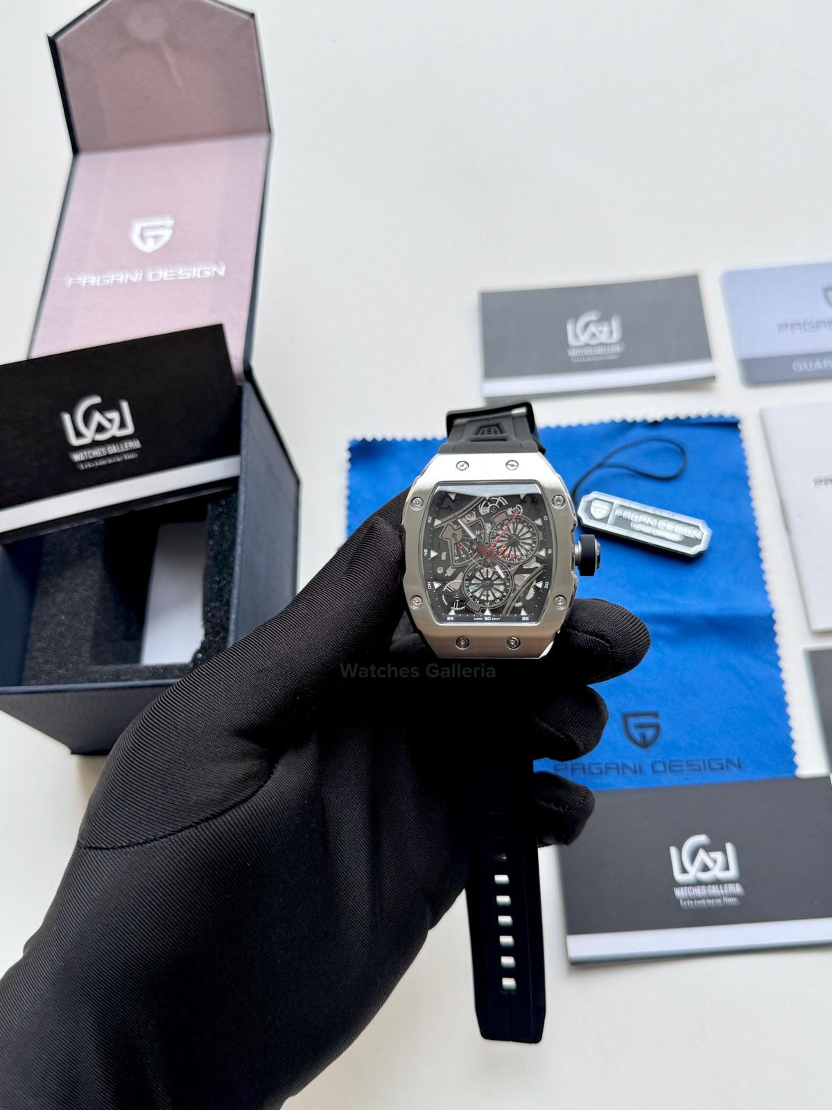 Pagani Design Tonneau Calendar Quartz PDys012 (Black) Pagani Design in Pakistan