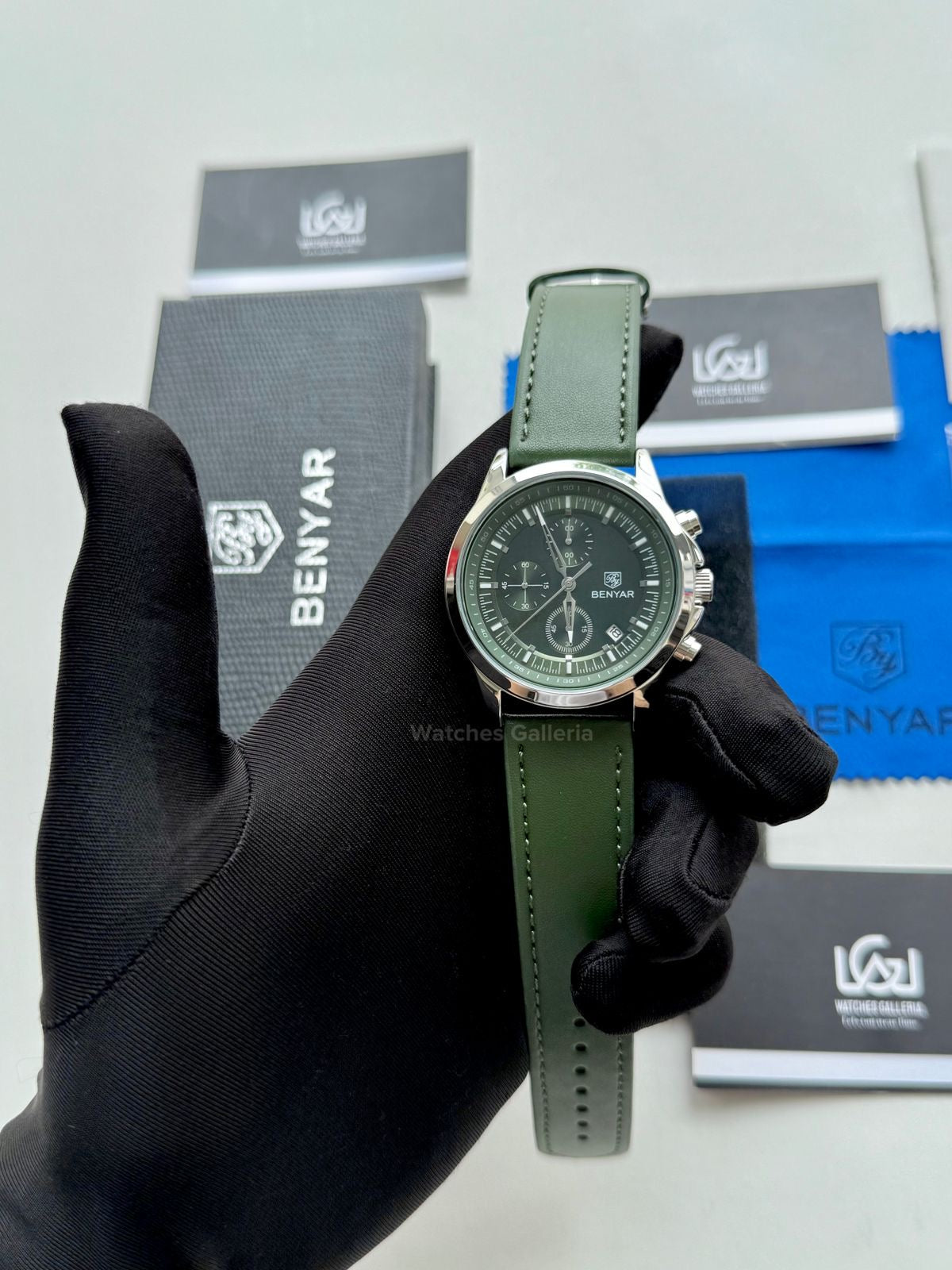 Benyar Pilot Chronograph Quartz (Green) BY5210 Watches Galleria