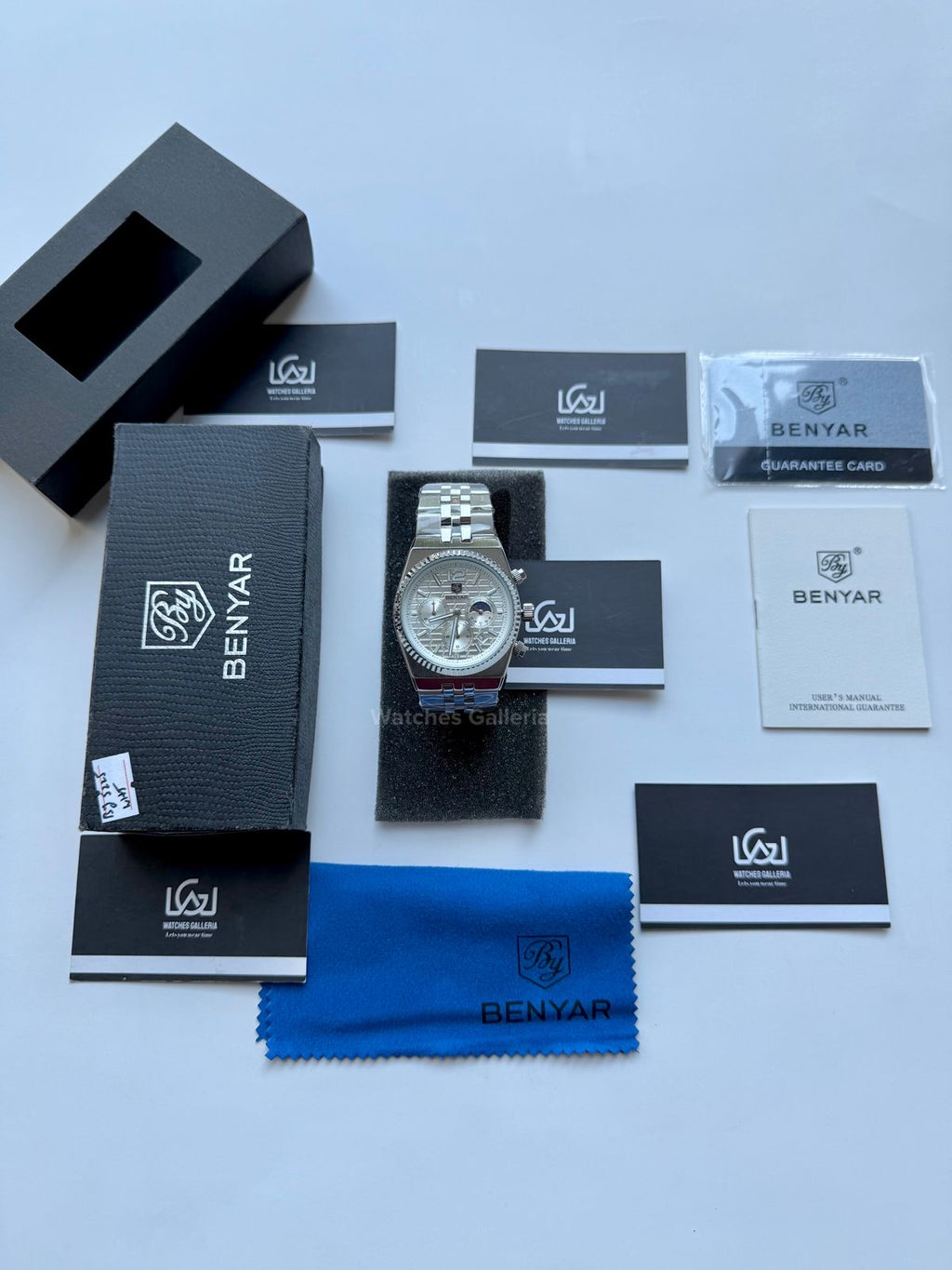 Benyar BY5225 Land Dweller Chronograph White Dial Luxury Men’s Watch in Pakistan – Japanese Quartz Stainless Steel Watch