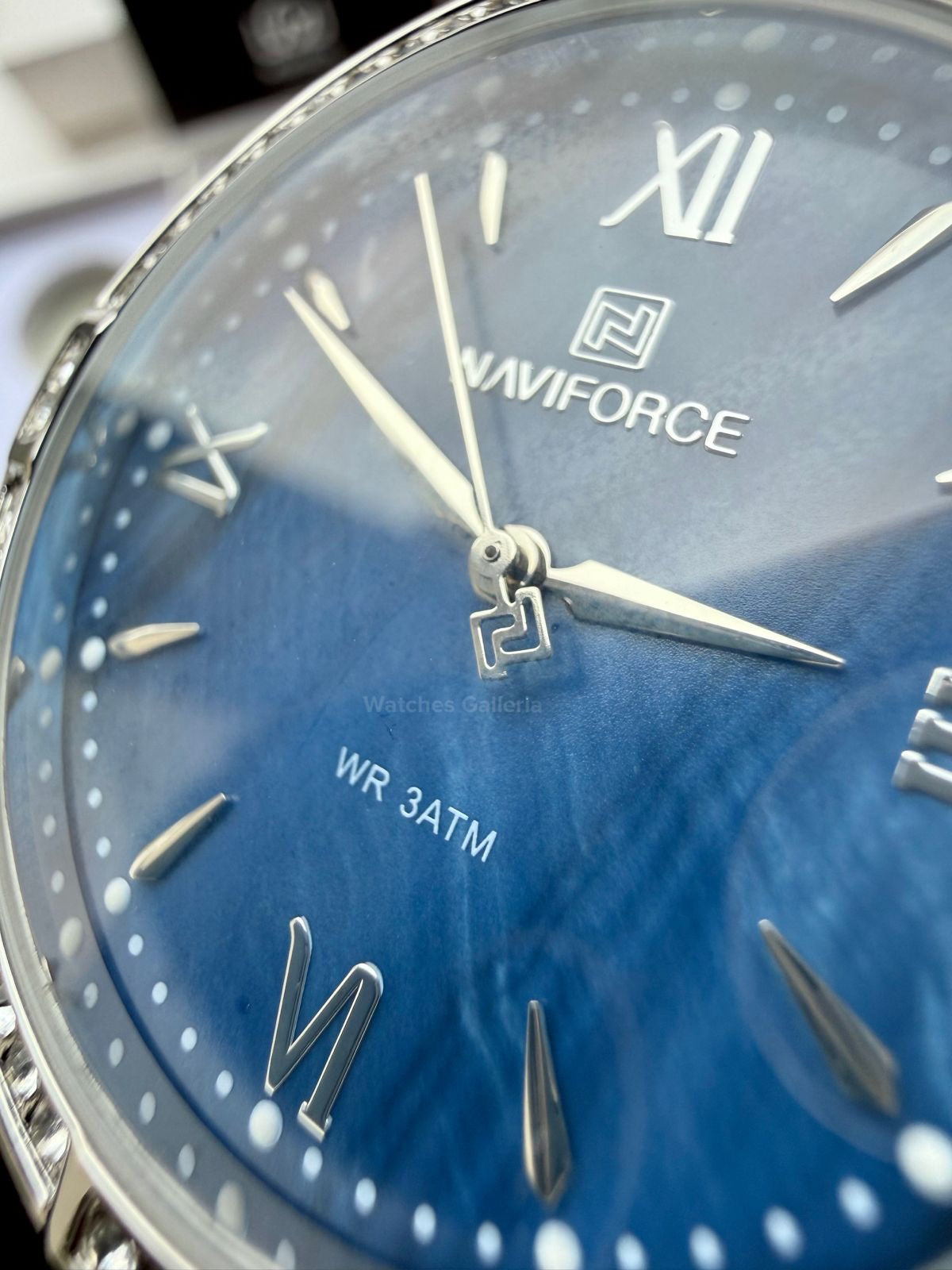 Naviforce NF5028 Blue Classic Stones Quartz Watch (Unisex) Naviforce Watch Pakistan