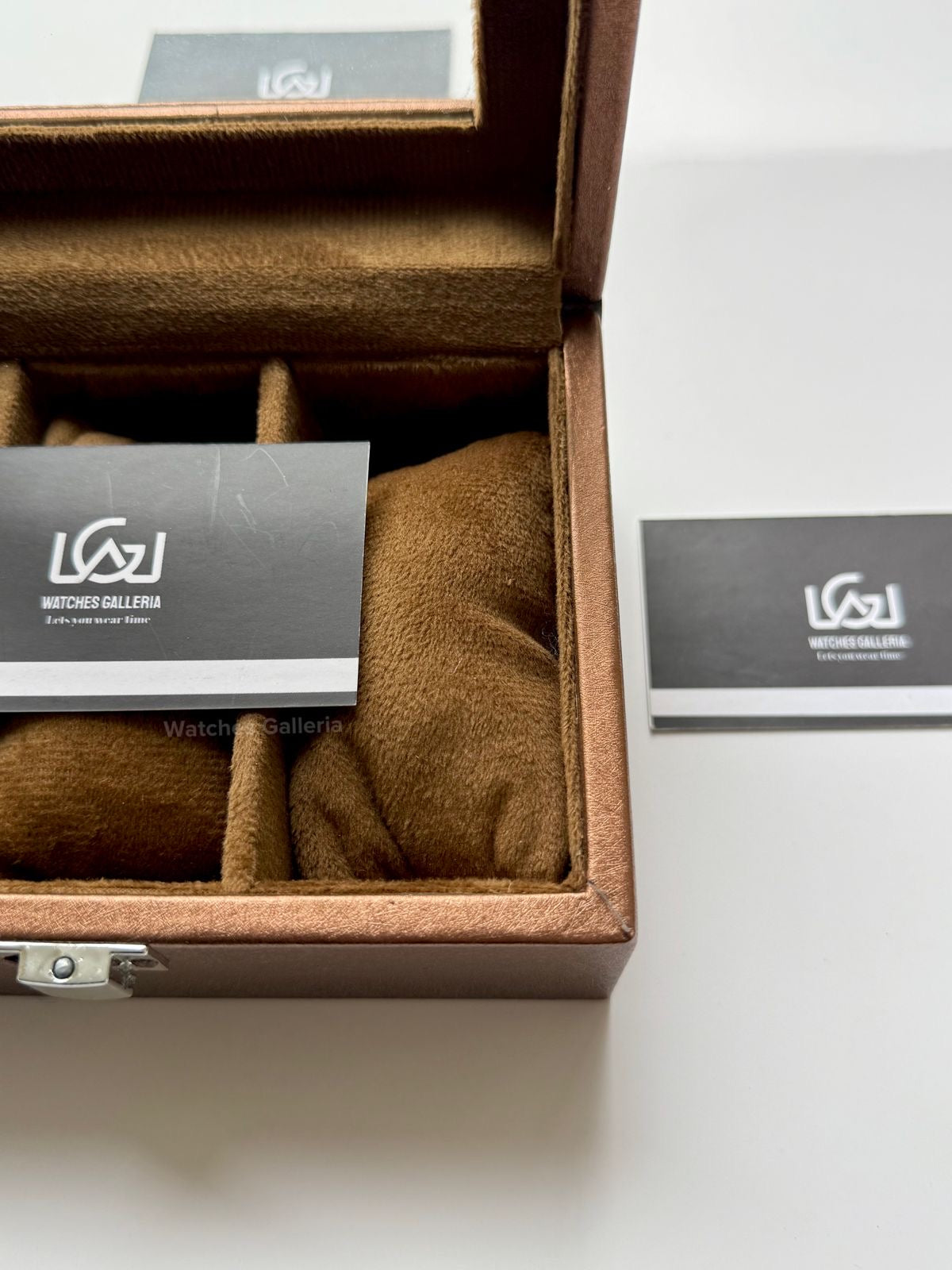 Watch Organizer Box (Brown) | 3 Slots Watch Box | Watch Storage Box | Watch Box