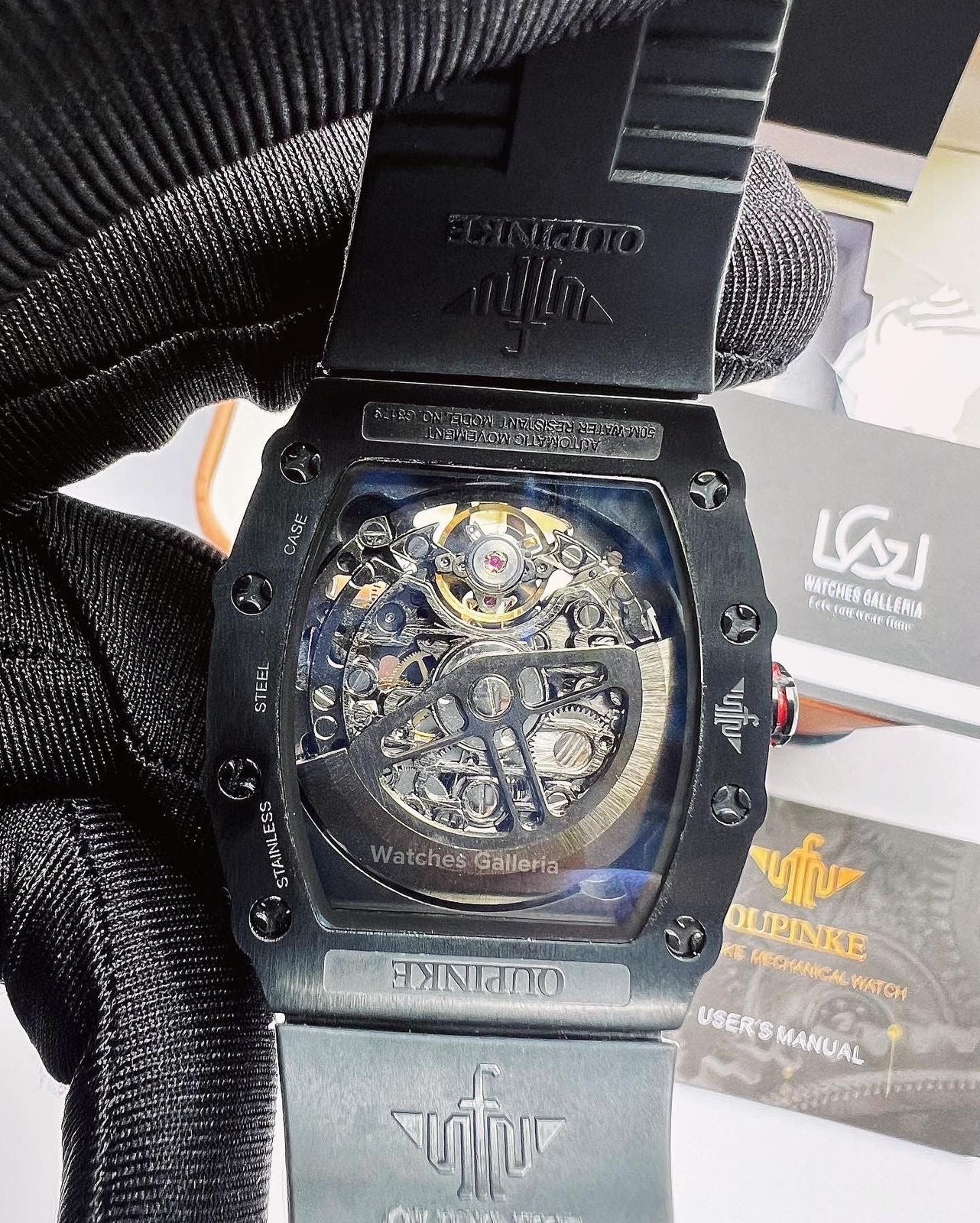 Oupinke Tonneau Skeleton Automatic (Black/Red) Oupinke3179