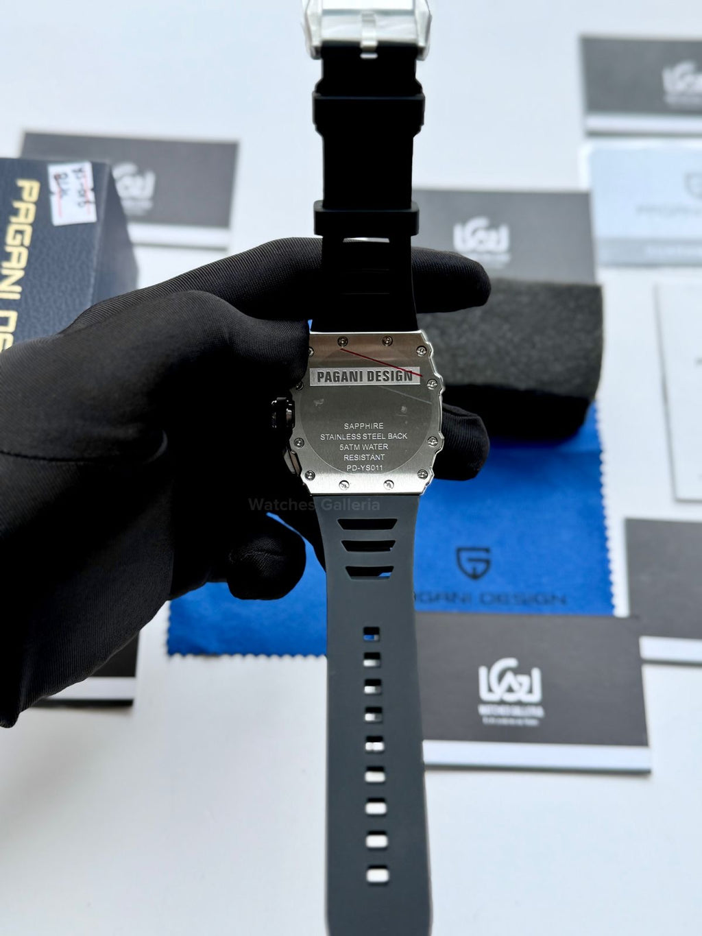 Pagani Design PDys011 Tonneau Chronograph Quartz Watch (Black/Black) - Sapphire Crystal | Japan Epson YM92 | 100% Original in Pakistan