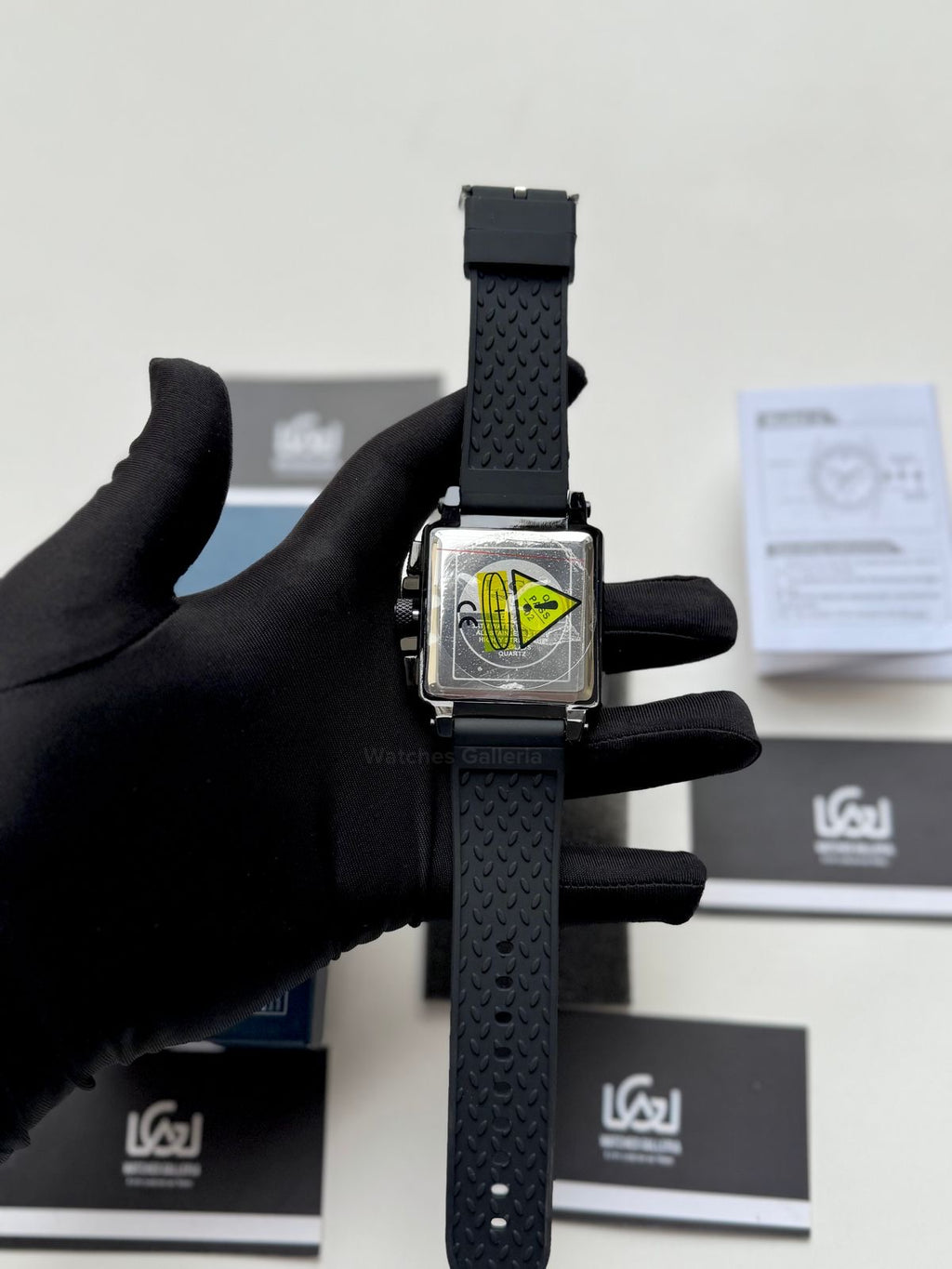 Lige Watch LG8935 Square Chronograph (Black) Lige Watch Pakistan