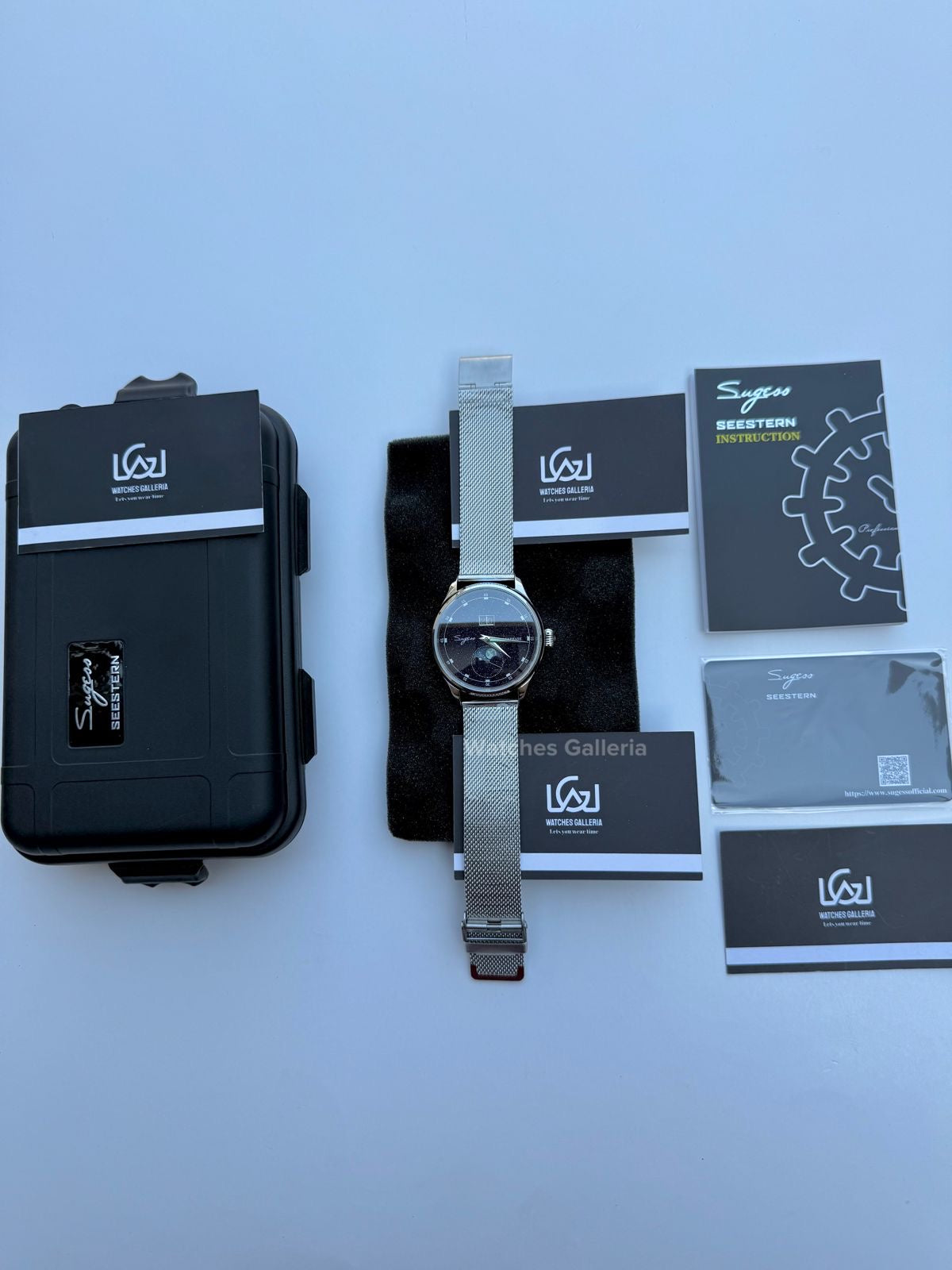 Sugess Moonphase Automatic S401B (Mesh Strap Exclusive) Watches Galleria