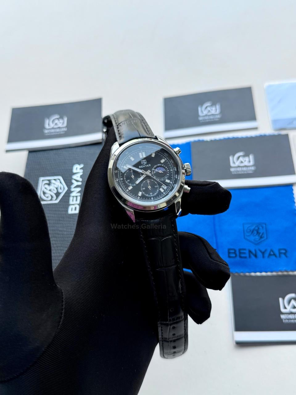 Benyar BY5193 Classic Moonphase Quartz (Black) Benyar in Pakistan