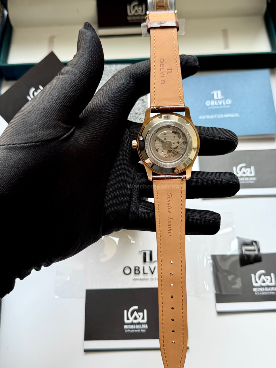 OBLVLO GC (Brown Rose Gold Black) Grand Complications Celestial Automatic Watch Brown & Black Dial with Rose Gold Details, Moving Constellation & Earth Display – OBLVLOGC | Oblvlo