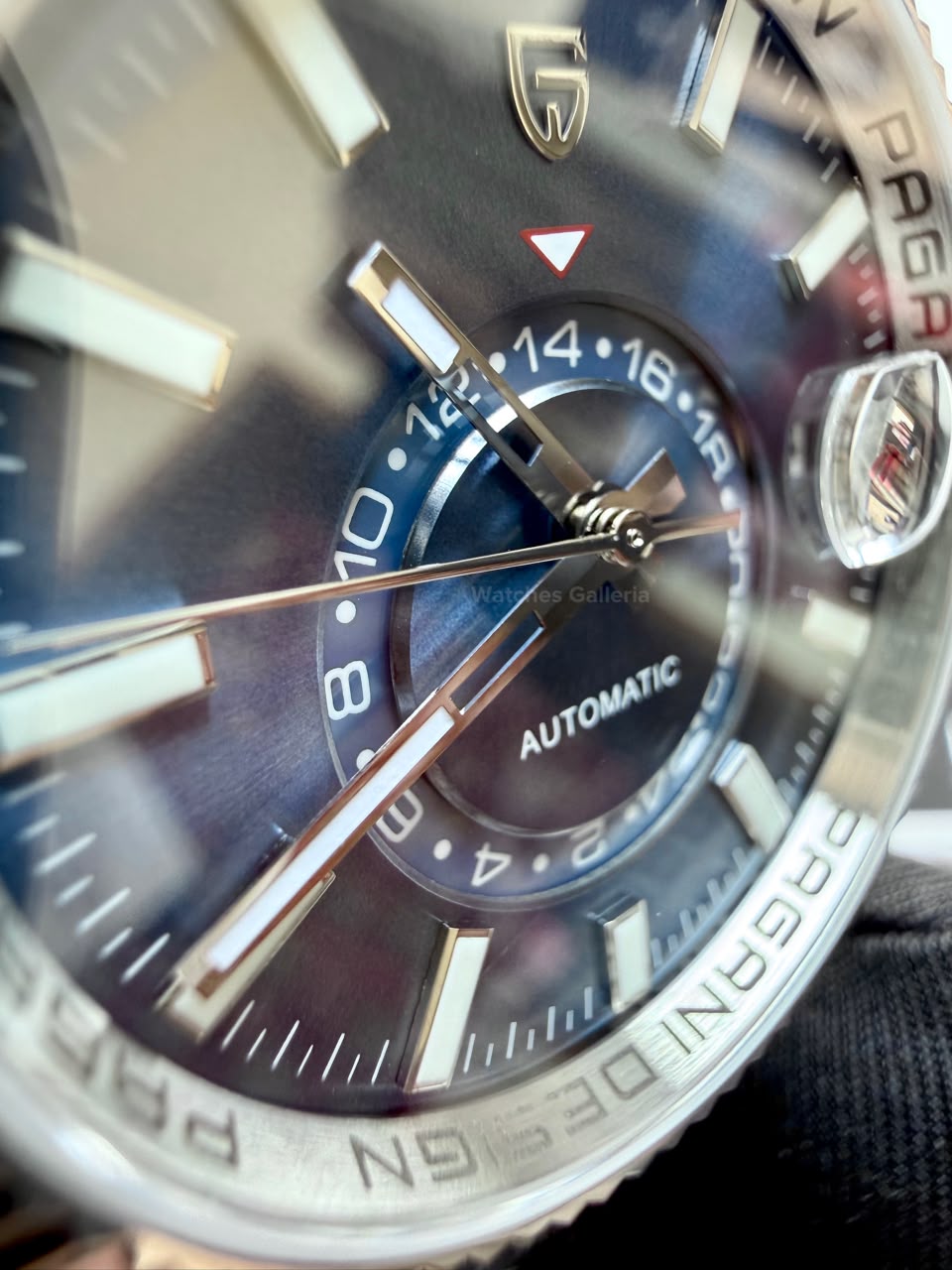 Pagani Design PD1888 Sky Dweller Black Leather Automatic GMT Watch for Men Sapphire Crystal Original Pagani Design Watch Pakistan
