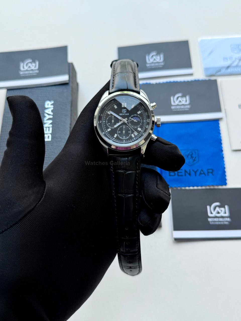 Benyar BY5193 Classic Moonphase Quartz (Black) Benyar in Pakistan