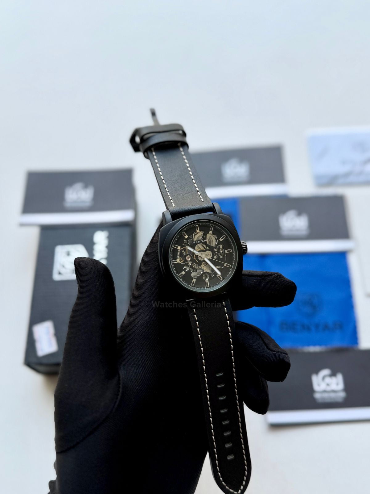 Benyar BY5121 Skeleton Automatic Watch (Black) Benyar in Pakistan