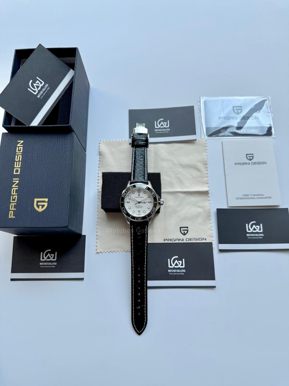 Pagani Design PD1685 Seamaster Diver White Automatic Watch – 200M Sapphire Crystal NH35A/Miyota Luxury Dive Watch in Pakistan | Watches Galleria