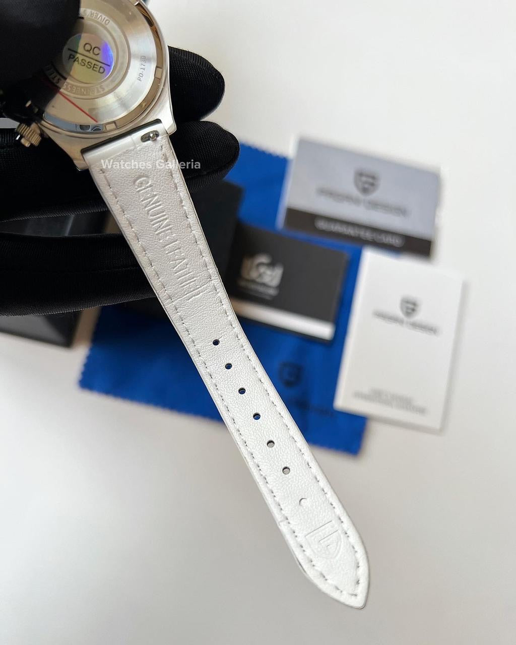 Pagani Design Daytona Stones Quartz Unisex (White) PD1730