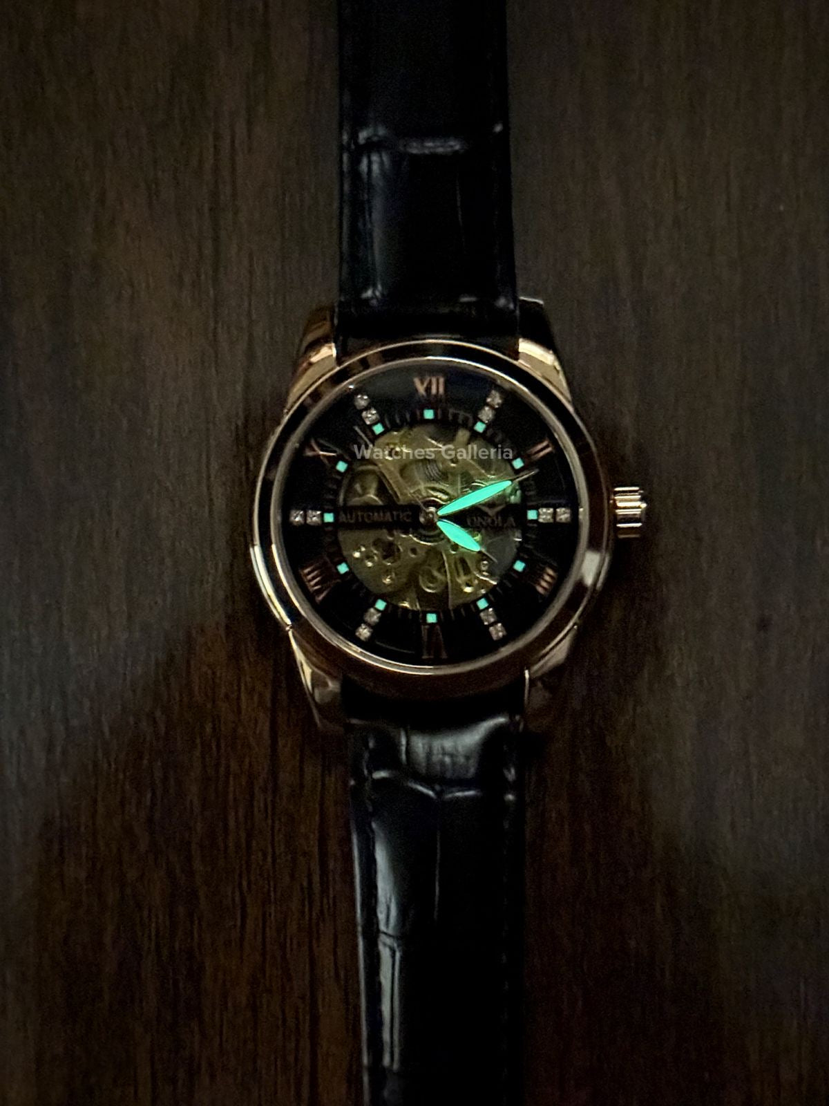 Onola Skeleton Watch Automatic (Rose Gold) ON3861 Watches Galleria