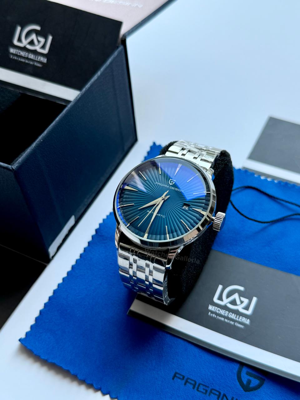 Pagani Design PD2770 Cocktail Black Dial Automatic Watch – Complete Calendar | Seagull 2813 | Leather Strap | Pagani Design Cocktail Watch | Buy Pagani Design in Pakistan