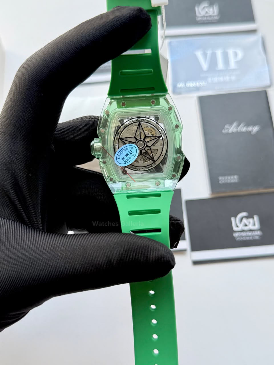 Ailang 8109 Skeleton Watch for Men White Blue Automatic Mechanical Watch Original Ailang Watch Pakistan