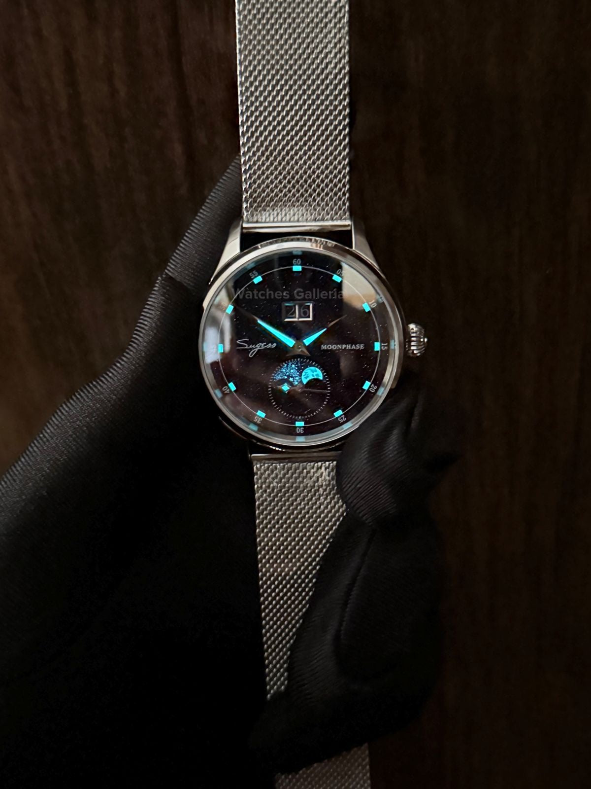 Sugess Moonphase Automatic S401B (Mesh Strap Exclusive) Watches Galleria