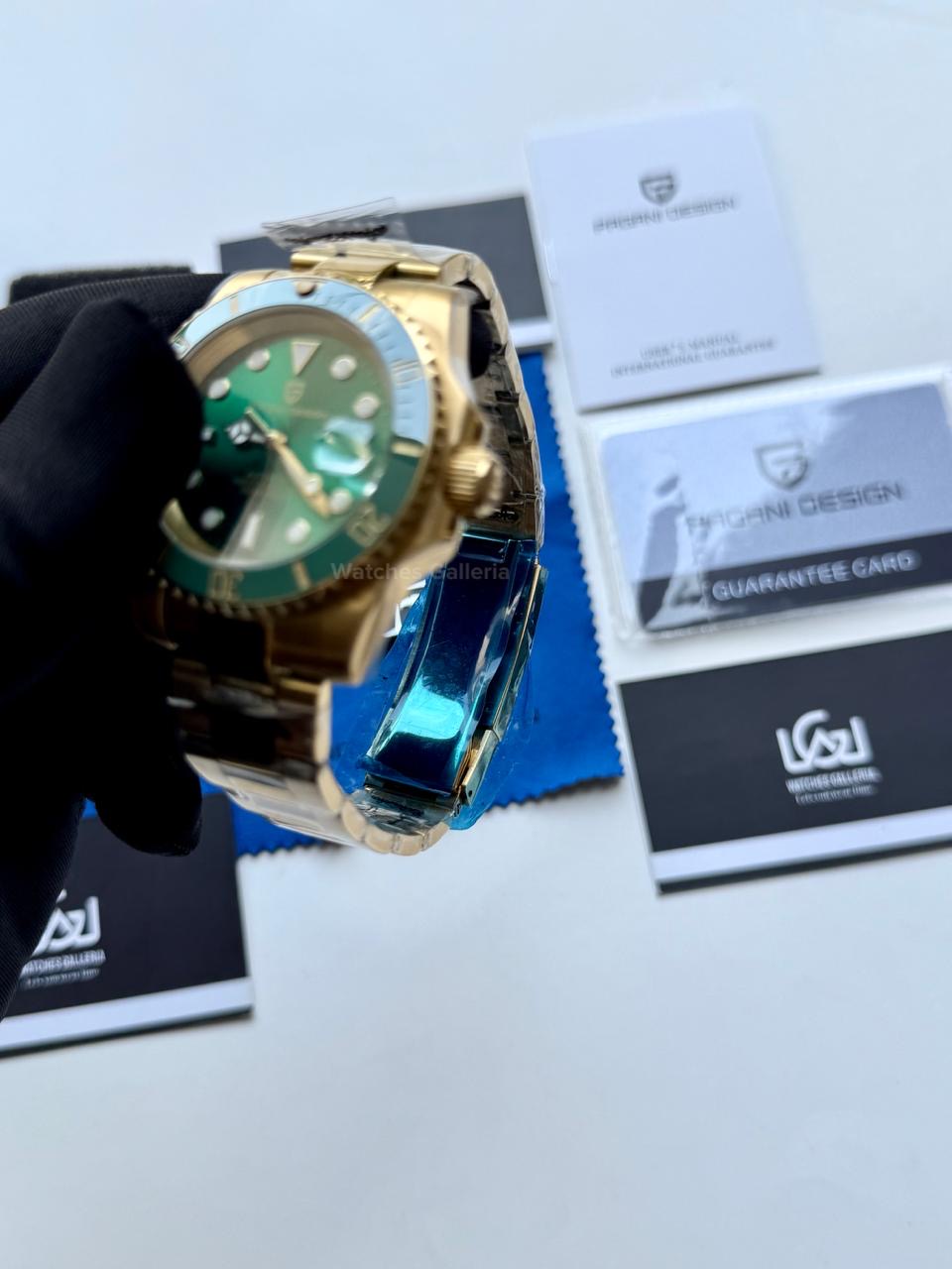 Pagani Design PD1661 Submariner Hulk (Gold Green) Pagani Design in Pakistan