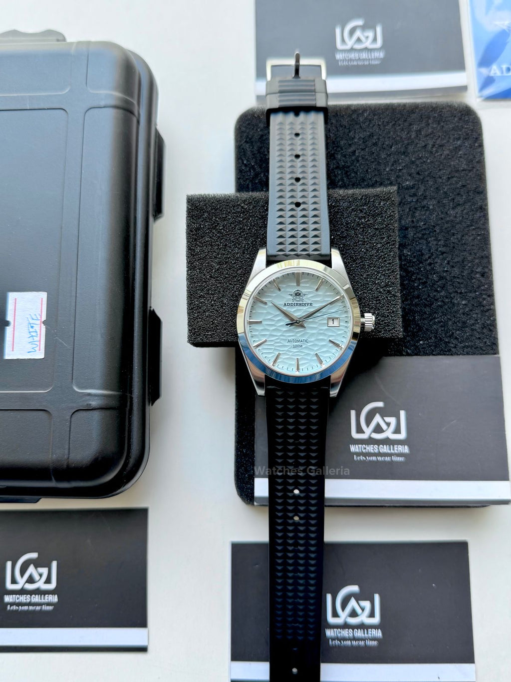 Addiesdive AD2118 Omiwatari Blue Silicon “Ice Blue” Addiesdive Watch in Pakistan