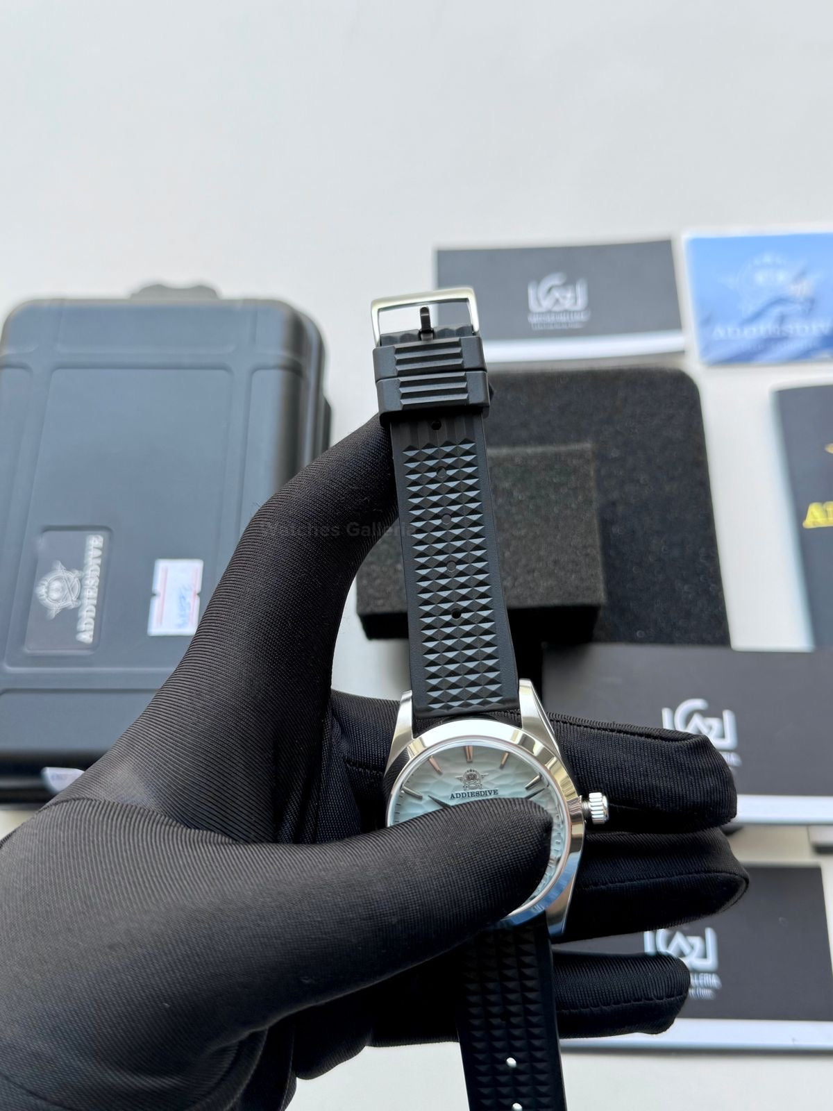 Addiesdive AD2118 Omiwatari Blue Silicon “Ice Blue” Addiesdive Watch in Pakistan