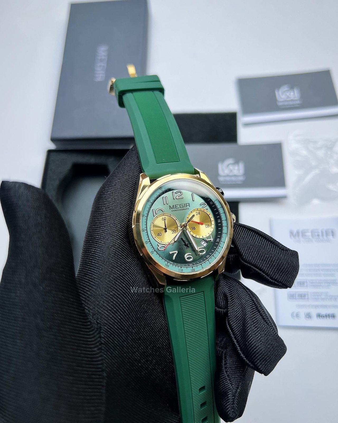 Megir Panda Chronograph Quartz (Green) MN2230