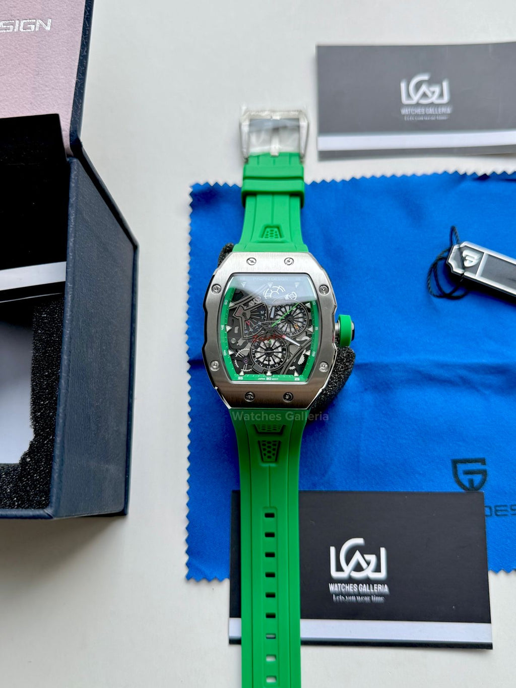 Pagani Design Tonneau Calendar Quartz PDys012 (Green) Pagani Design in Pakistan