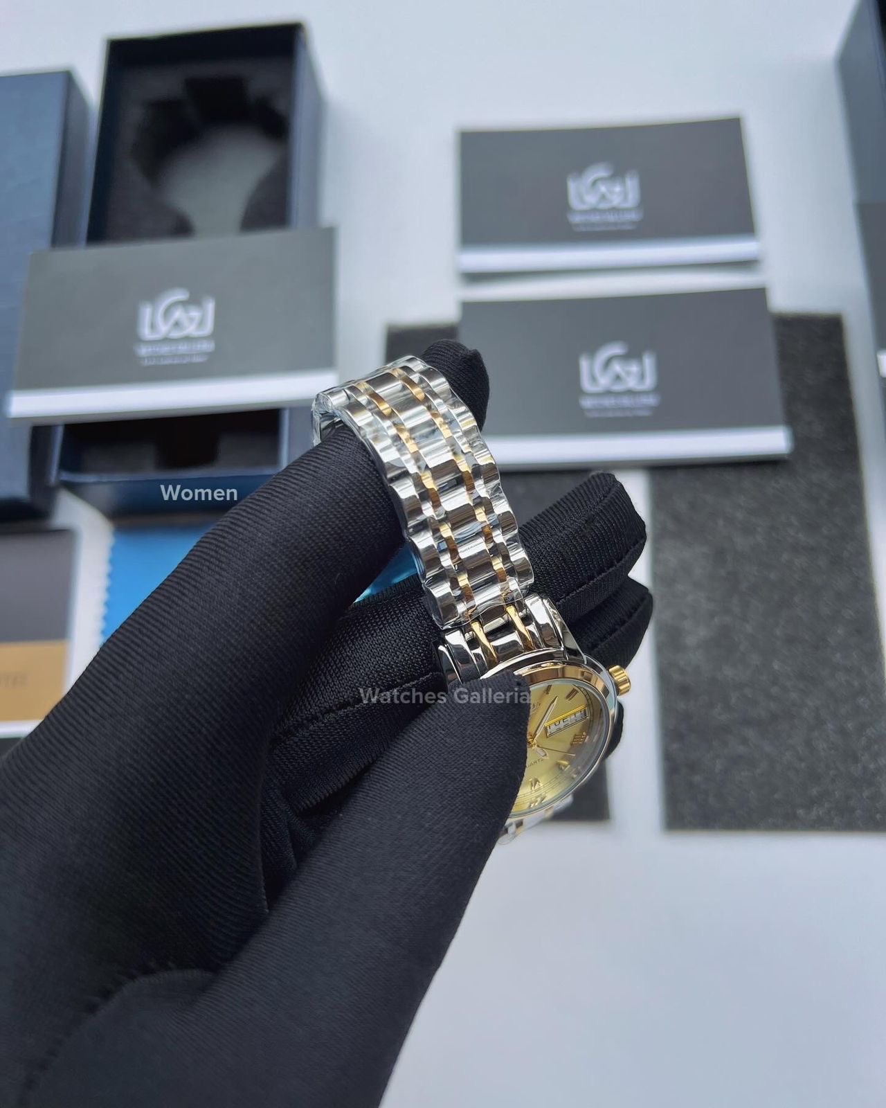 Lige Date Day Couple Watch (Gold) Lige9846 Lige10007L