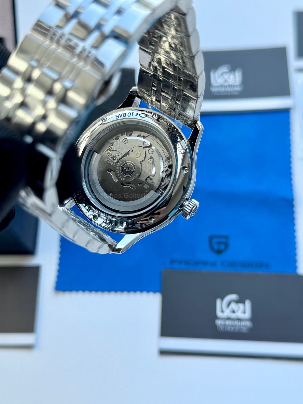 Pagani Design PDys015 Stardust Open Heart Automatic Watch – 41mm NH39A Japanese Movement, Sapphire Crystal, 100M Water Resistant Luxury Timepiece (Black/Blue) (Limited Edition)