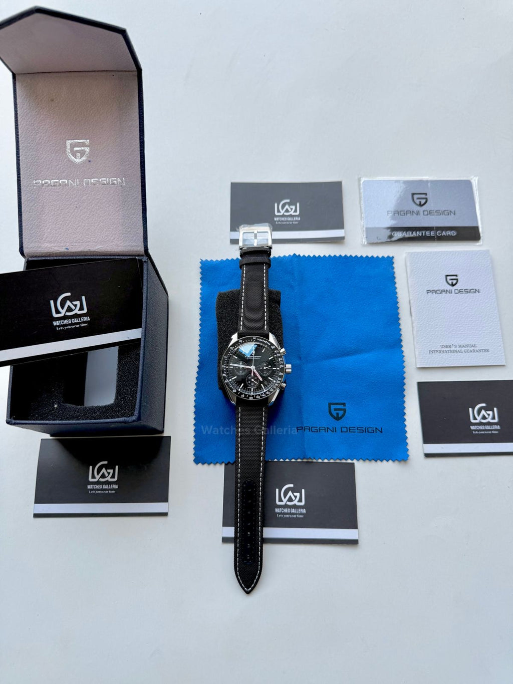 Pagani Design PD1701 Speedmaster Moonwatch Canvas (Black) Pagani Design in Pakistan