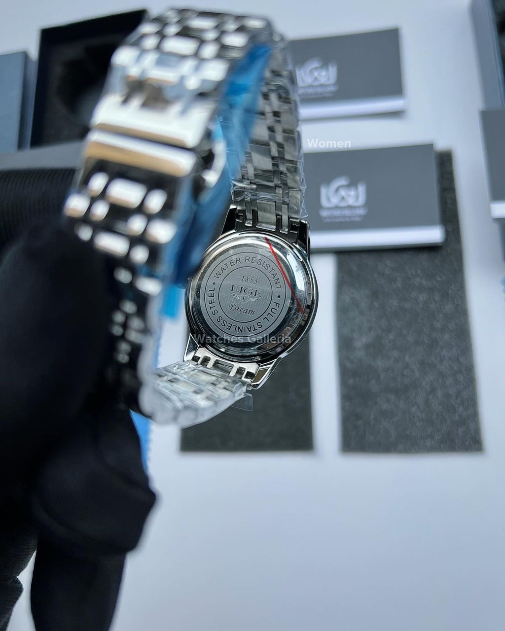 Lige Date Day Couple Watch (Silver/Blue) Lige9846 Lige10007
