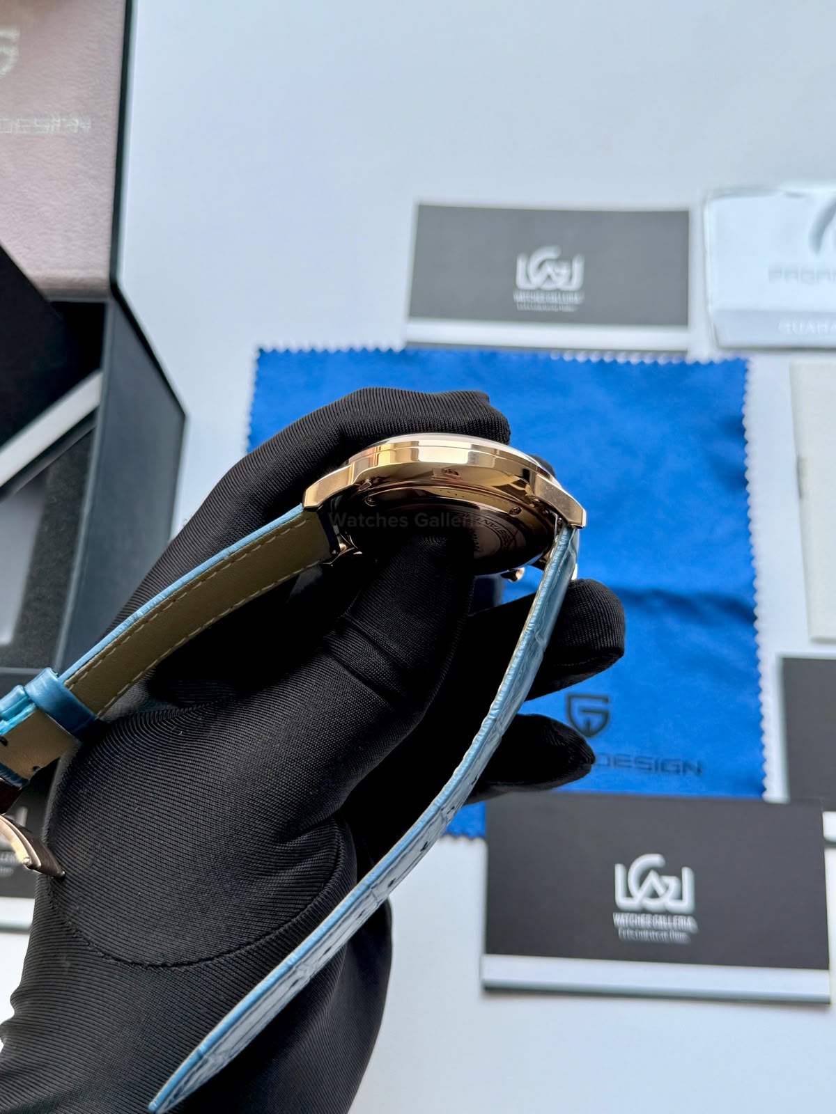 Pagani Design PD2720K |  Blue Rose Gold White | Flight Chronograph Limited Edition Blue Rose Gold White Quartz Watch