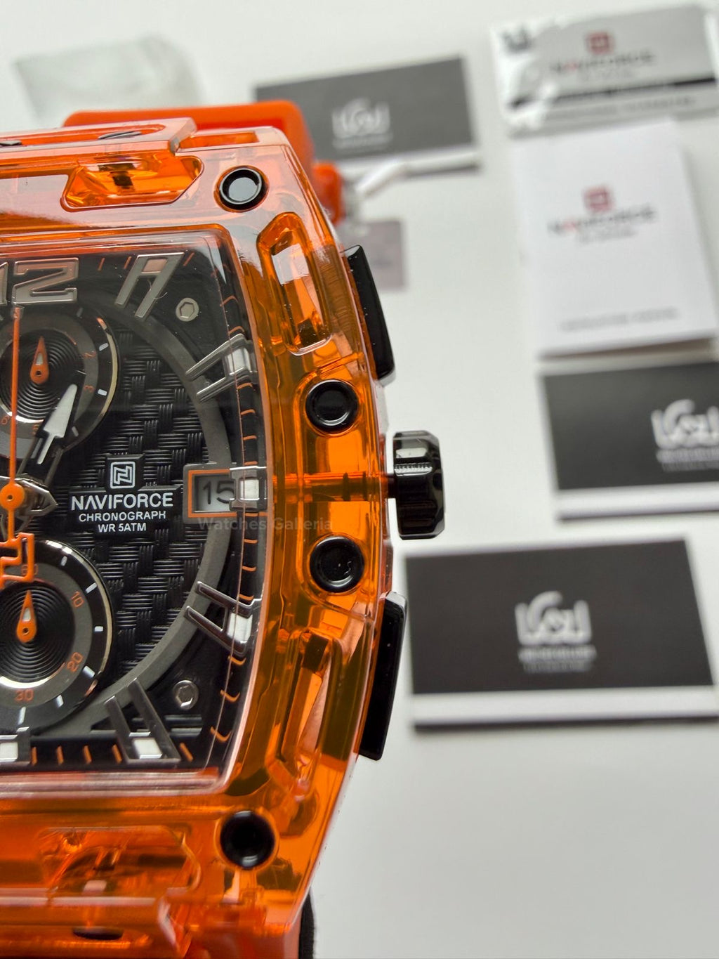 Naviforce NF7105 Tonneau Watch (Orange) Naviforce Watch in Pakistan