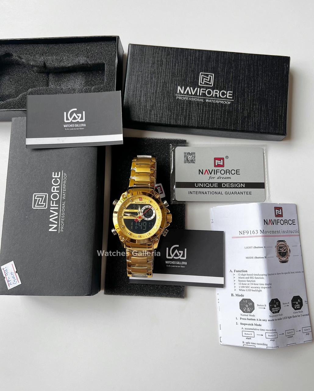 Naviforce Dual Display Quartz Watch (Gold) NF9163