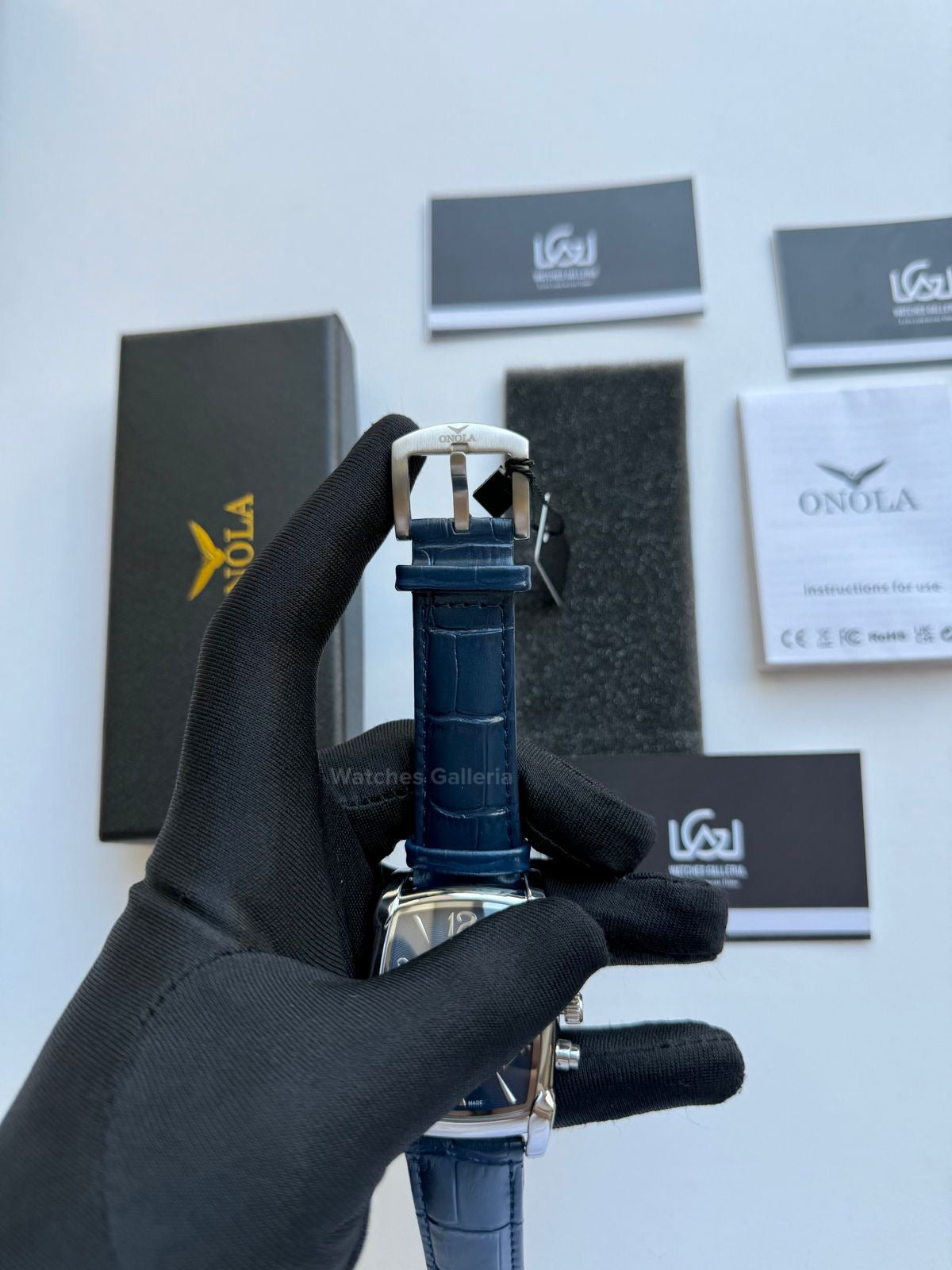 Onola Square Chronograph Quartz (Blue) ON6818 Watches Galleria