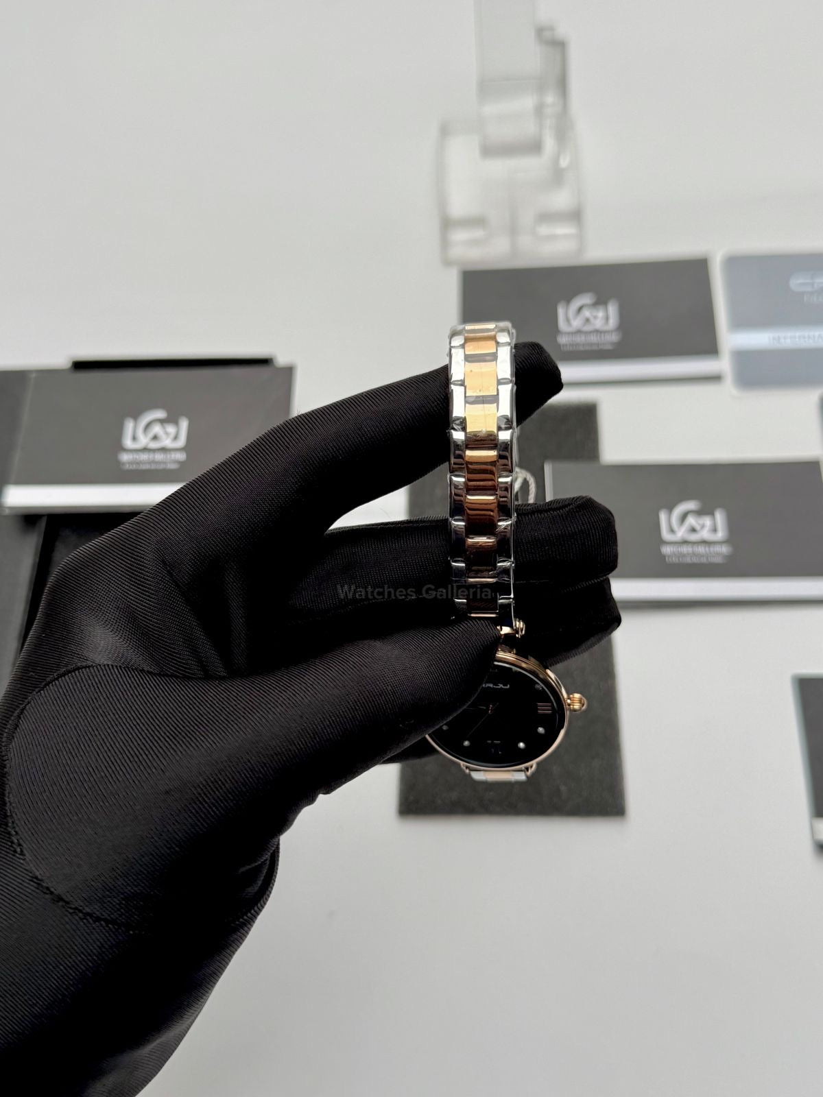 Crrju 2178 Ladies Watch Quartz (Rose Gold/Black) CRRJU Watch Pakistan