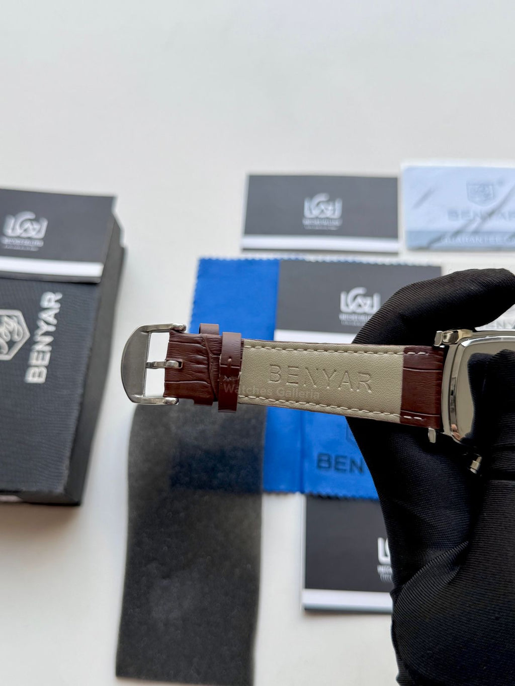 Benyar BY5113 Square Chronograph (Brown/Silver) Benyar Watch Pakistan