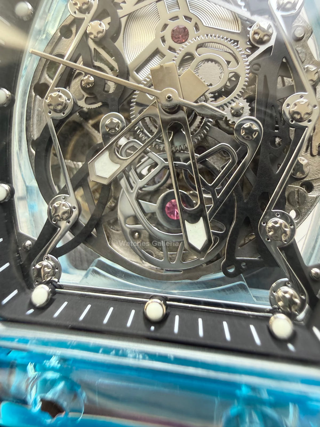 Ailang 8109 Skeleton Watch for Men White Blue Automatic Mechanical Watch Original Ailang Watch Pakistan