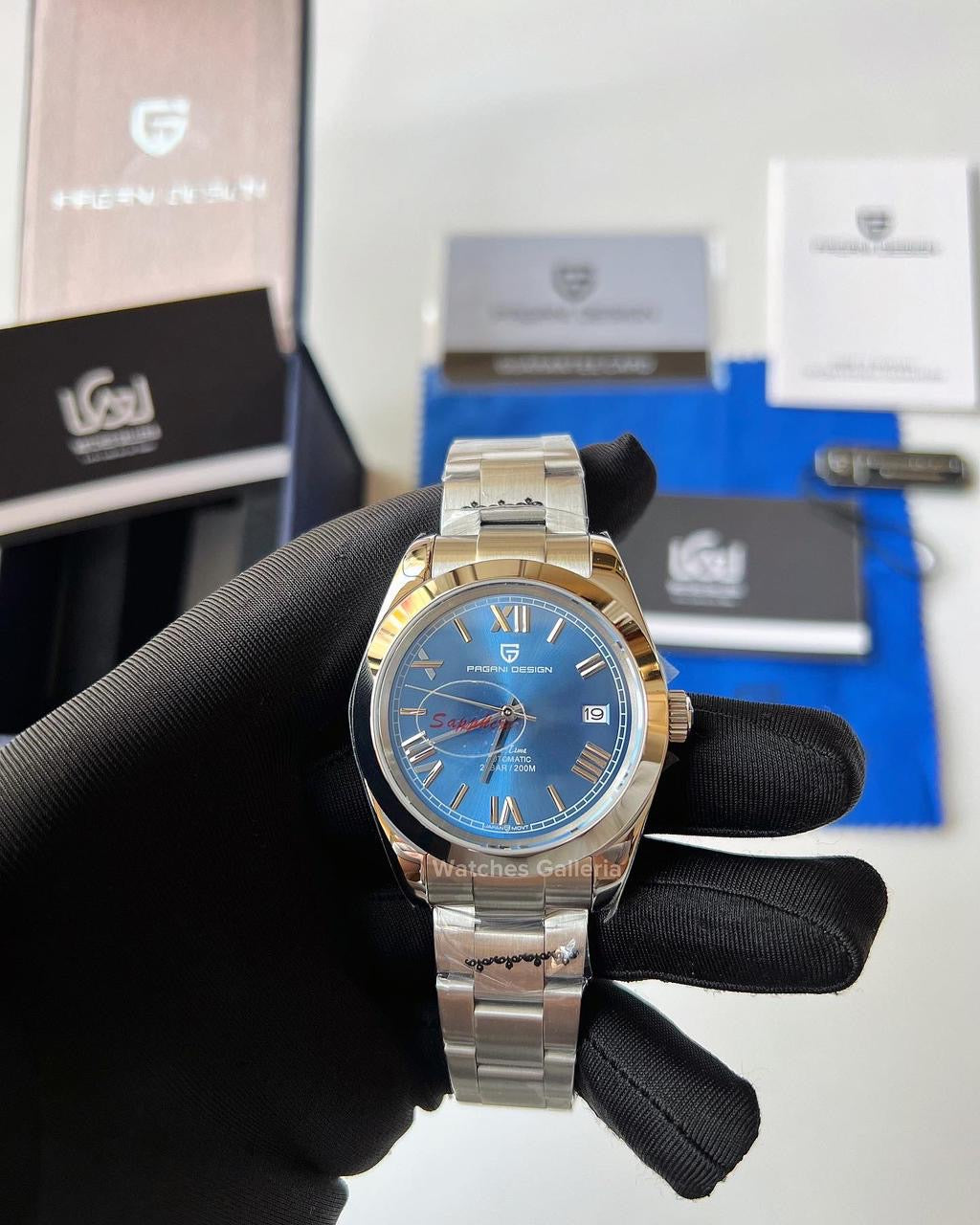 Pagani Design Oyster Date Roman Automatic (Blue) PD1691