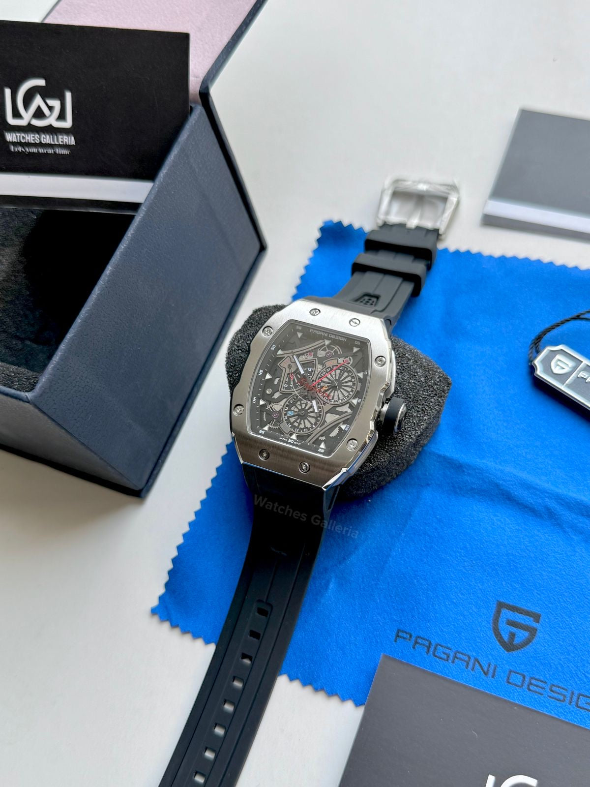 Pagani Design Tonneau Calendar Quartz PDys012 (Black) Pagani Design in Pakistan