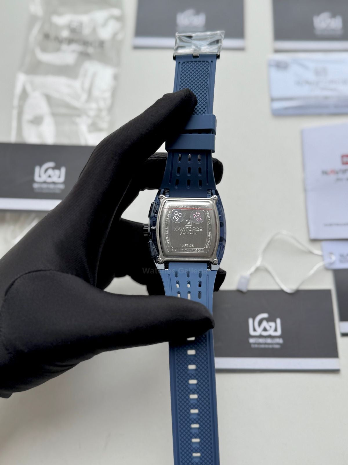 Naviforce NF7105 Tonneau (Blue) Naviforce Watch Pakistan