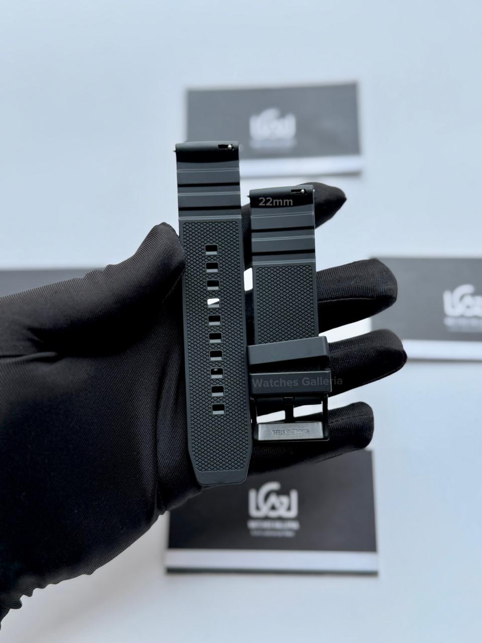 Premium Silicone Rubber Strap 22mm – Quick Release Pin Buckle | Black Buckle | Universal Fit for 22mm Watches