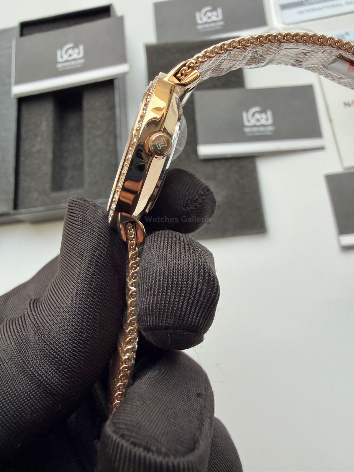 Naviforce NF5005 Women Watch Quartz (Rose Gold/White) Naviforce Watch in Pakistan