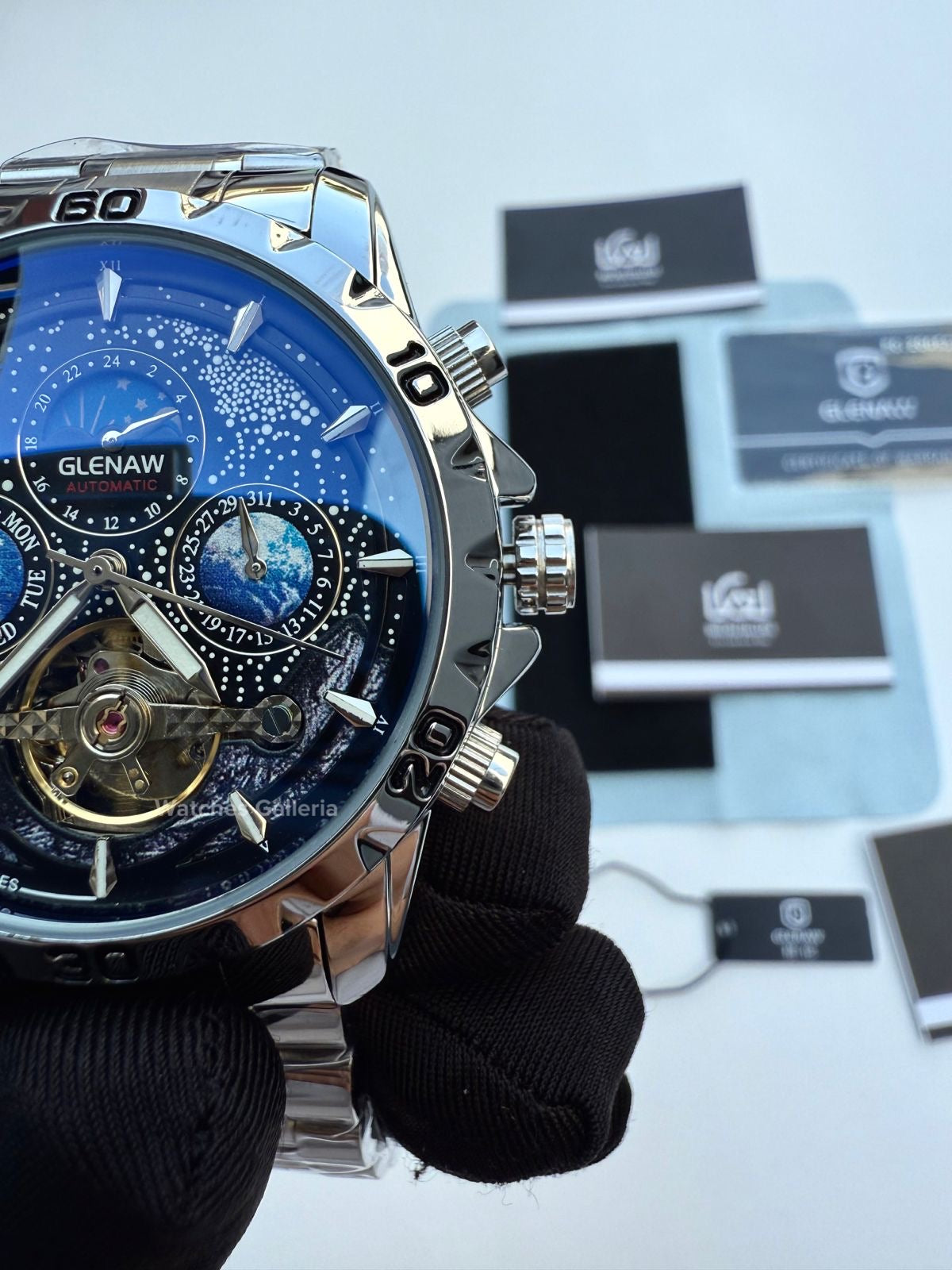 Glenaw Moonphase Automatic (Black) GL8919 Watches Galleria